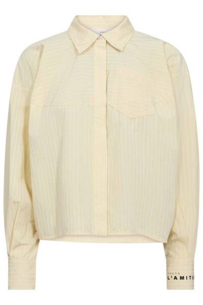 Sophie yellow stripe shirt pale Haute L’Amitie