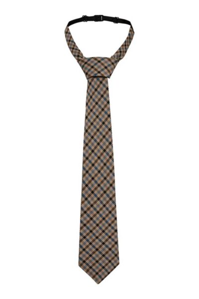 Check tie blue Haute L’Amitie
