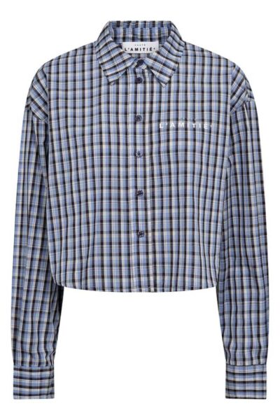 Isolde check shirt blue Haute L’Amitie