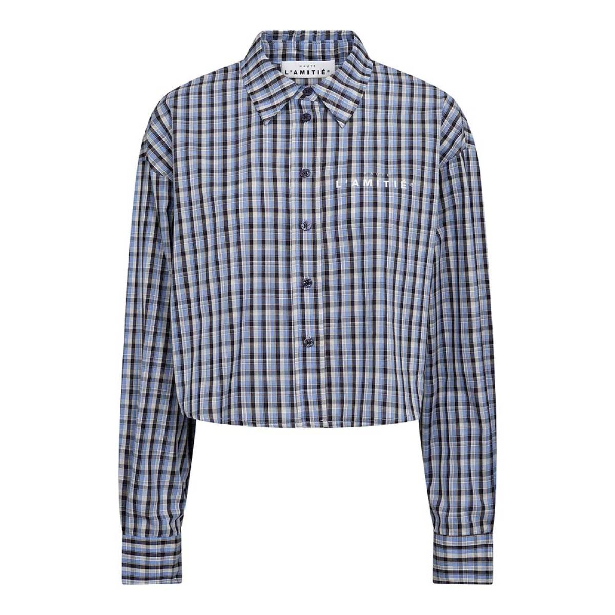 Isolde check shirt blue Haute L'Amitie - Afbeelding 3