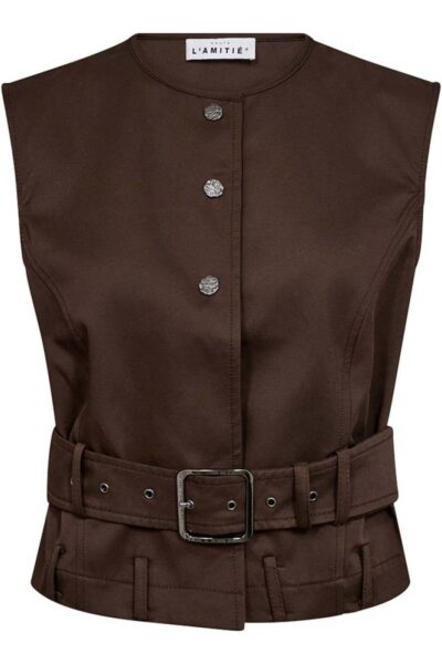 Rabi belt vest mocca Haute L’Amitie