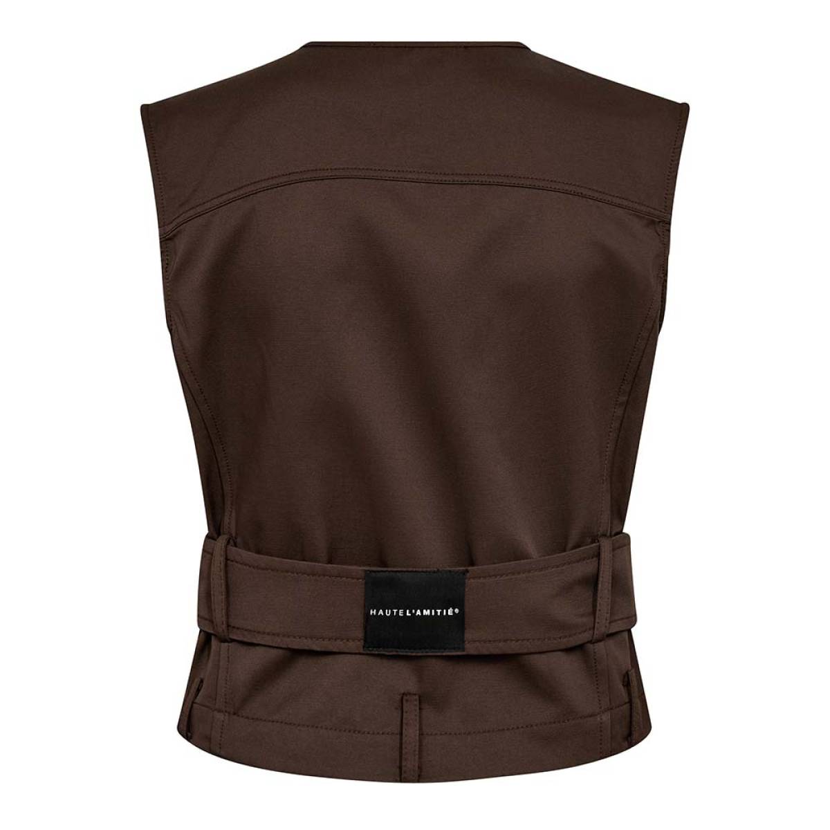 Rabi belt vest mocca Haute L'Amitie - Afbeelding 4