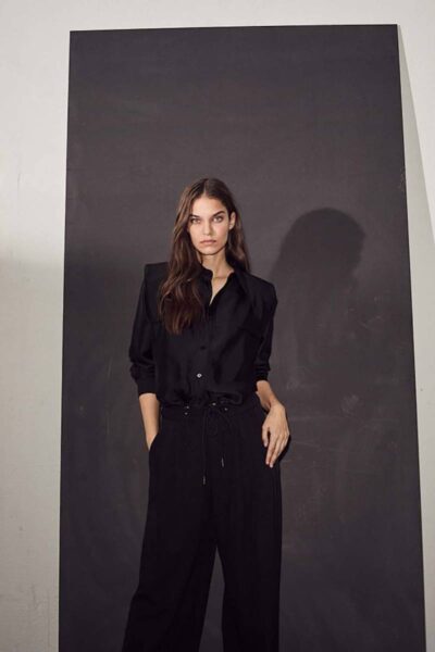 Michelle tailor tie tall pant black Haute L’Amitie