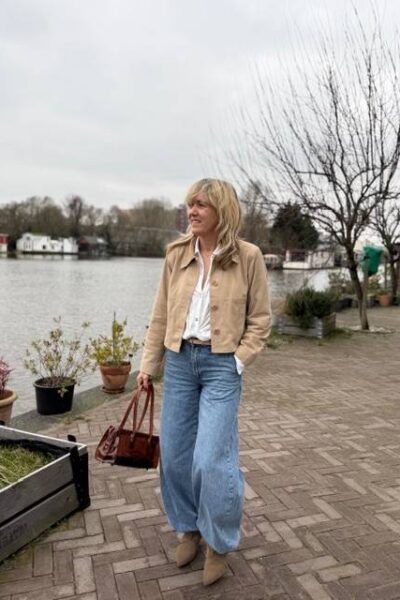 Denim harem tall pant bleached Haute L’Amitie