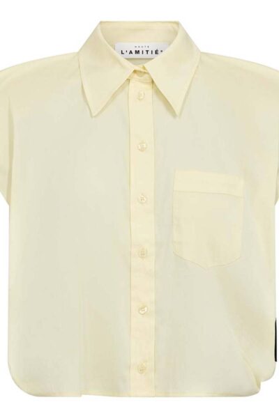 Dinnie ns poplin shirt pale yellow Haute L’Amitie