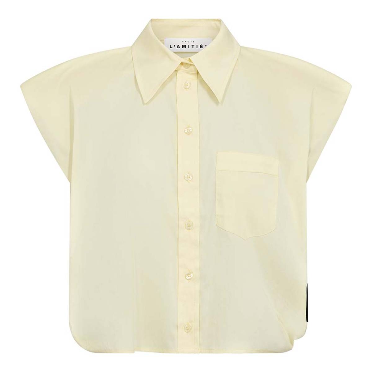 Dinnie ns poplin shirt pale yellow Haute L'Amitie - Afbeelding 4