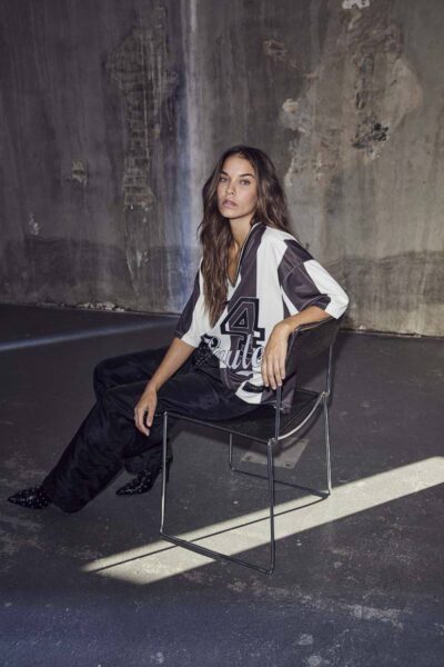 Haute 24 stripe blouse mocca/pearl Haute L’Amitie