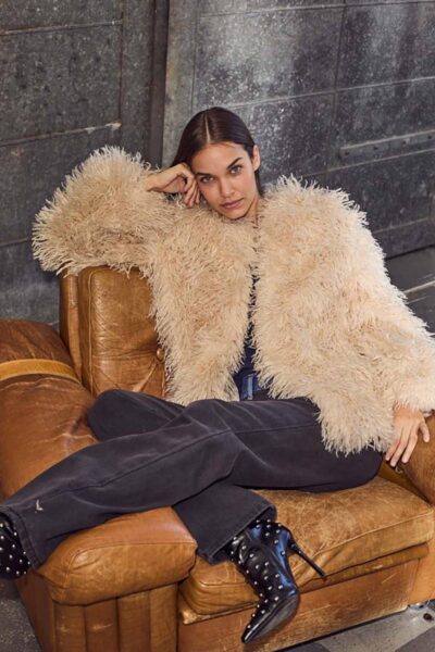 Tibet fur jacket off white Haute L’Amitie