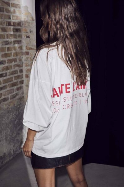 Studio ls print tee creme Haute L’Amitie