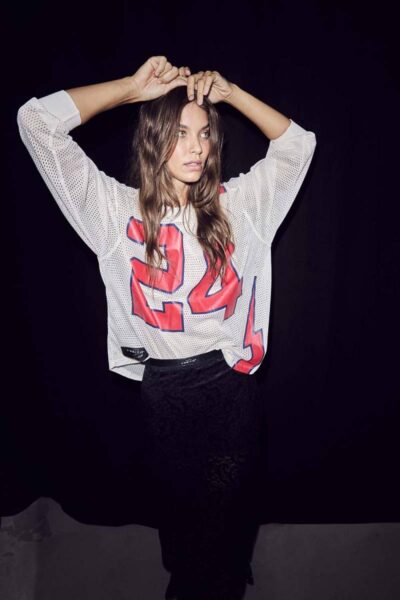 American Football ls tee pearl/red Haute L’Amitie