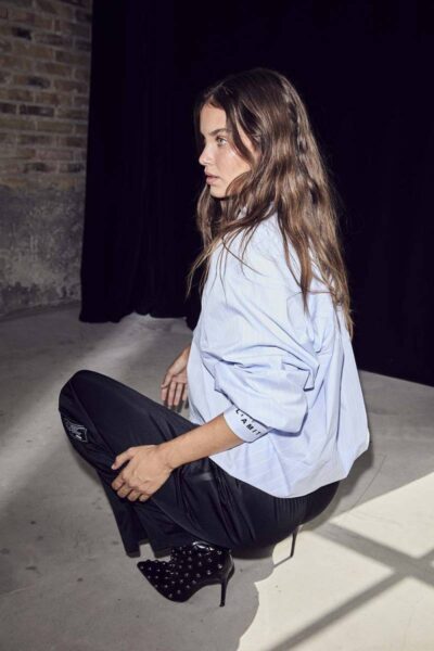 Sophie stripe shirt pale blue Haute L’Amitie