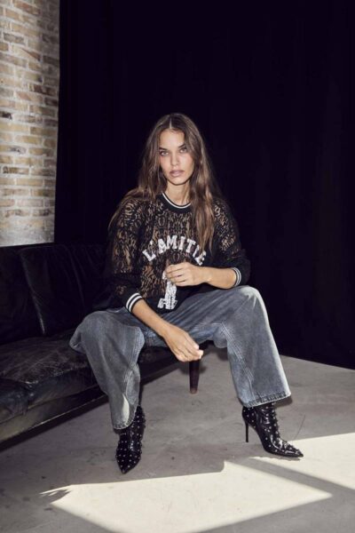Flip waist pocket tall jeans black Haute L’Amitie