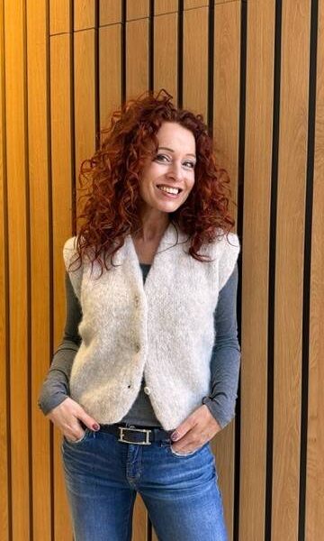 Anabel vest silver Inti Knitwear