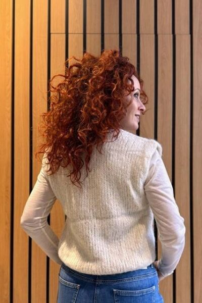 Anabel vest ecru Inti Knitwear