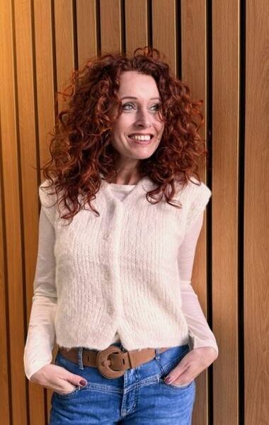 Anabel vest ecru Inti Knitwear