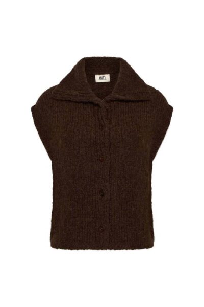 Anabel cuelo vest nuez INTi Knitwear