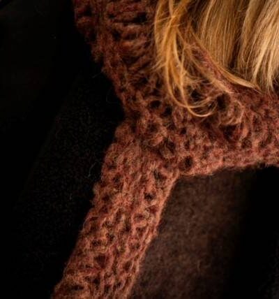 Caro long scarf cacao Inti Knitwear