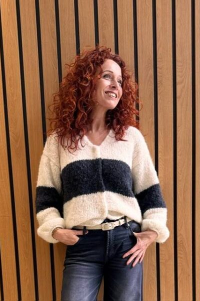 La Linda vest ecru Inti Knitwear