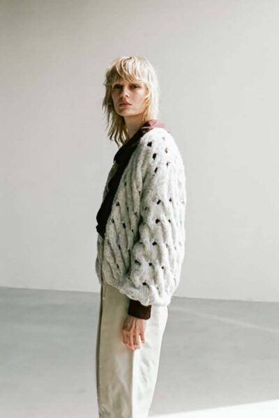 Reina vest silver Inti Knitwear