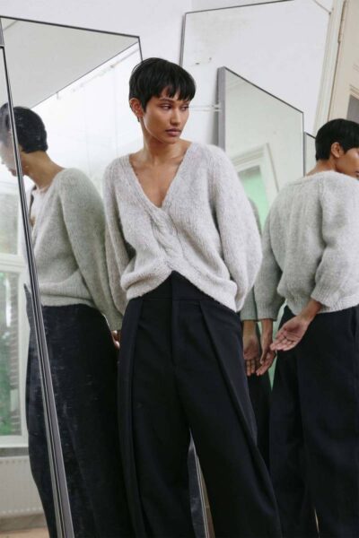 Ziva sweater silver INTi Knitwear