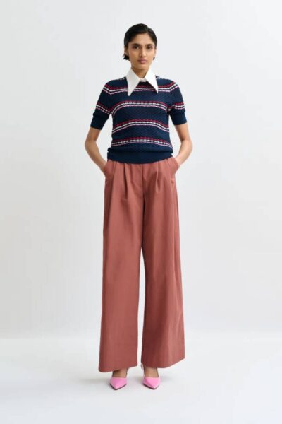 Jantasy pullover with collar C6 navy Essentiel