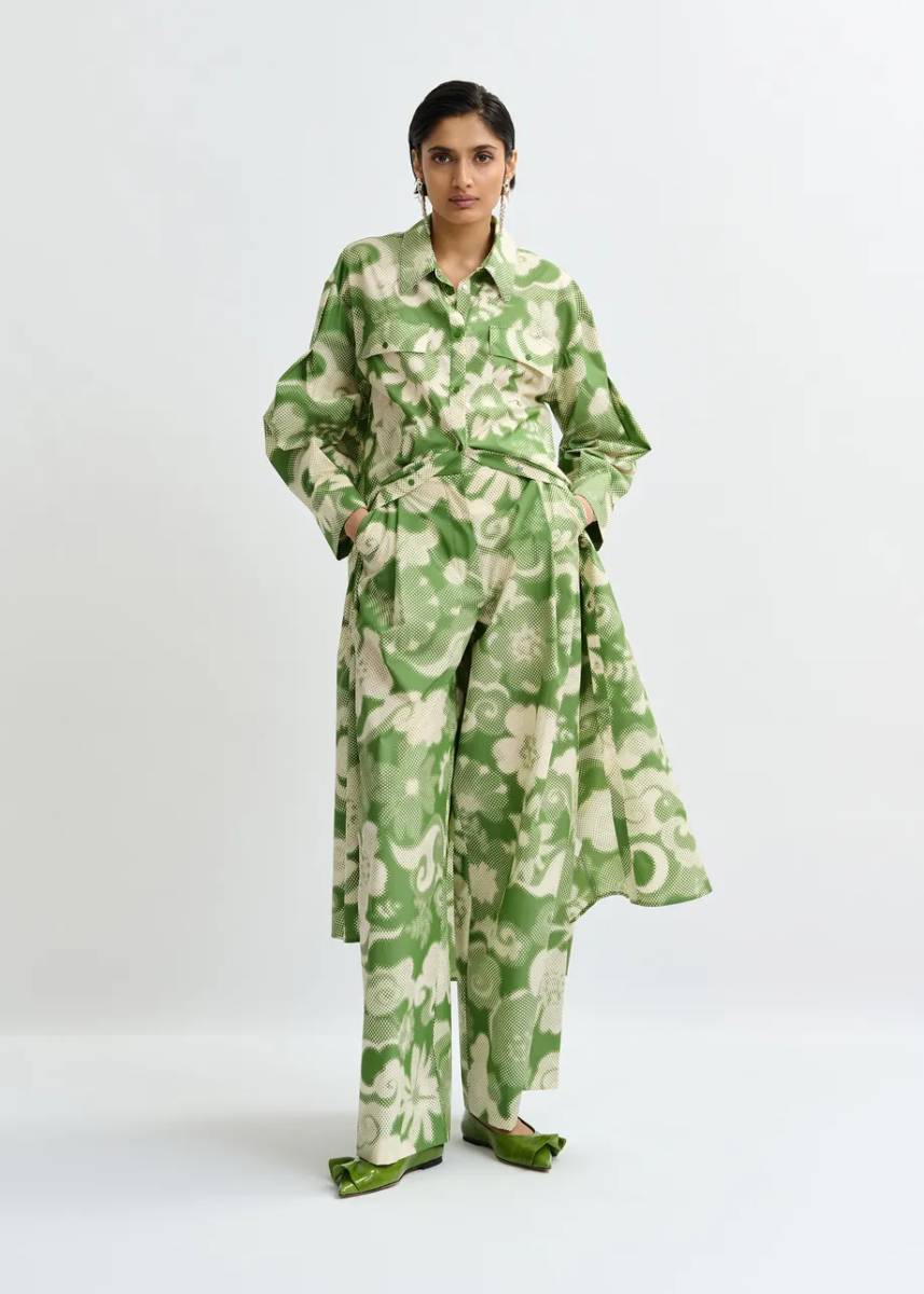 Jaudi shirt dress C4 spirulina green Essentiel - Afbeelding 6