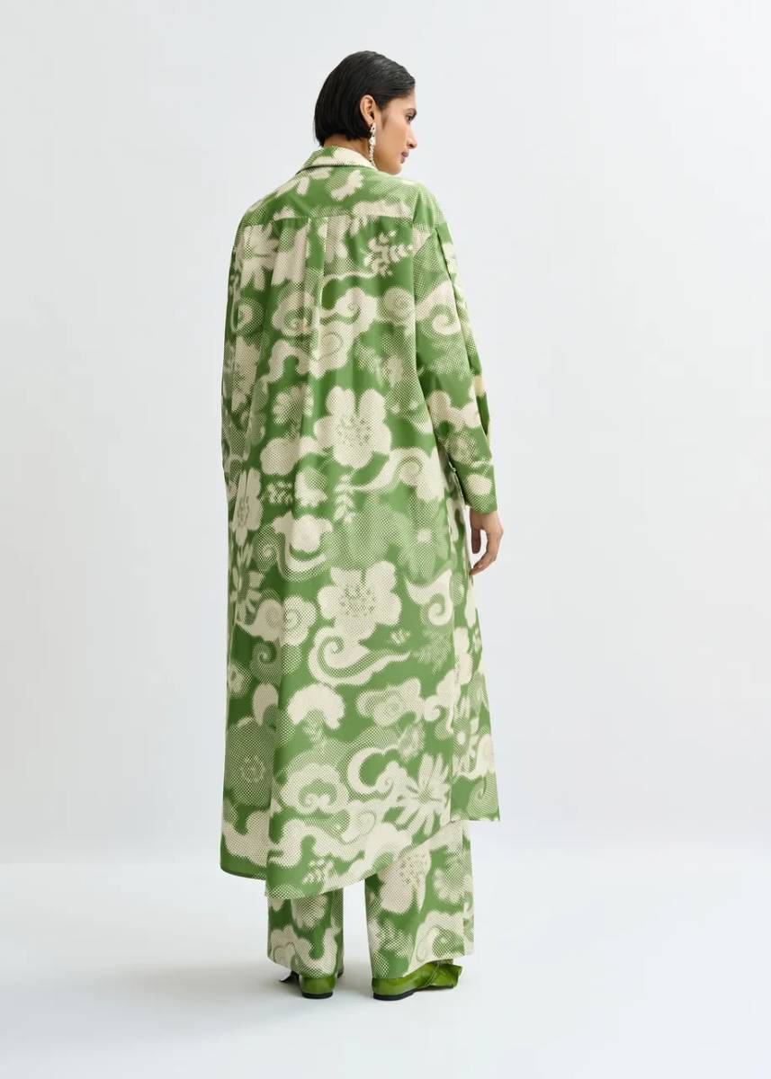 Jaudi shirt dress C4 spirulina green Essentiel - Afbeelding 4