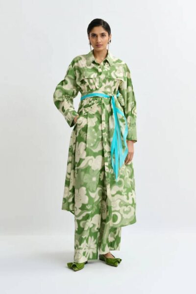 Jaudi shirt dress C4 spirulina green Essentiel