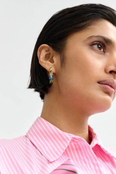 Jhally earrings with charms C1 pink Essentiel
