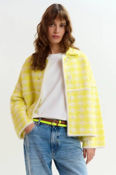 Joking knit jacket C2 lemon squeeze Essentiel