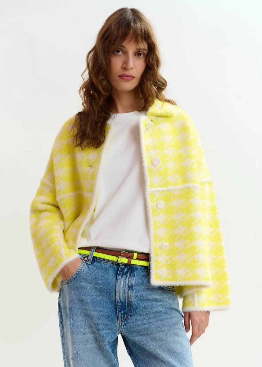 Joking knit jacket C2 lemon squeeze Essentiel