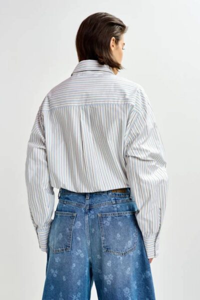 Jomato pointy collar shirt C1 nile blue Essentiel