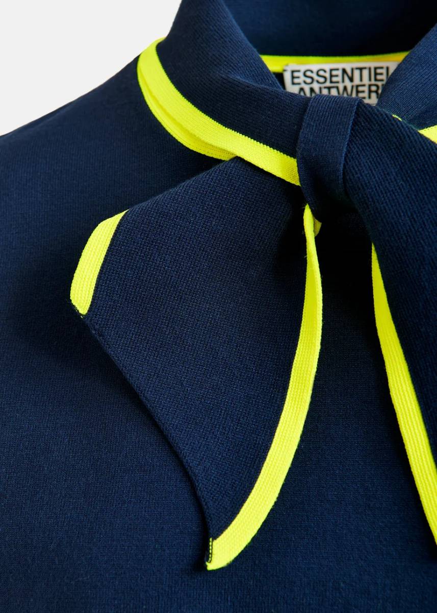 Jonda contrast colour polo C3 navy Essentiel - Afbeelding 5