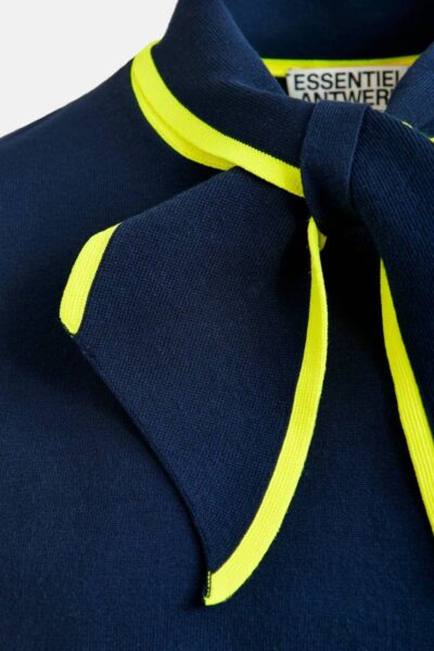 Jonda contrast colour polo C3 navy Essentiel