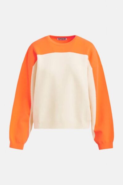 Joto bicolour knit pullover C3 off white Essentiel