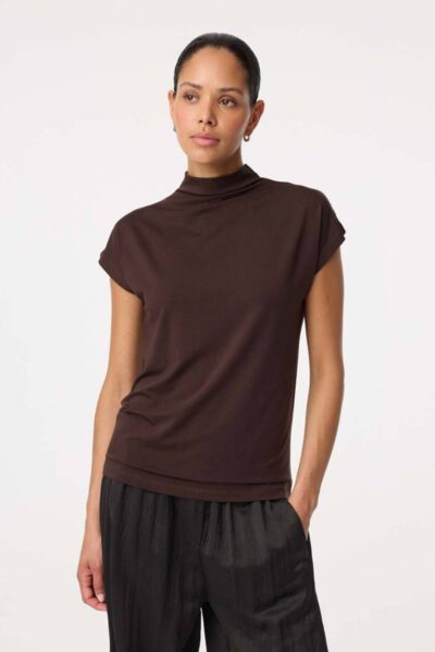 Mirre top choco Knit-ted