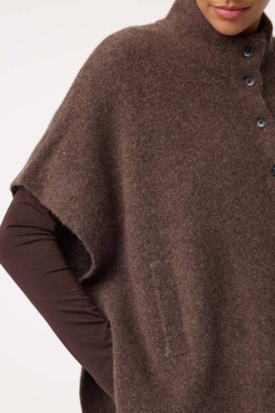 Tove poncho choco Knit-ted
