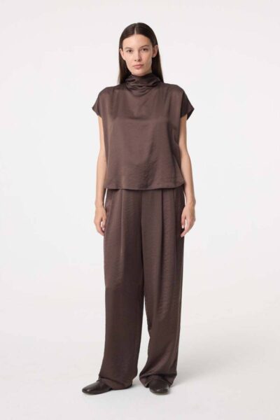 Mira top choco Knit-ted