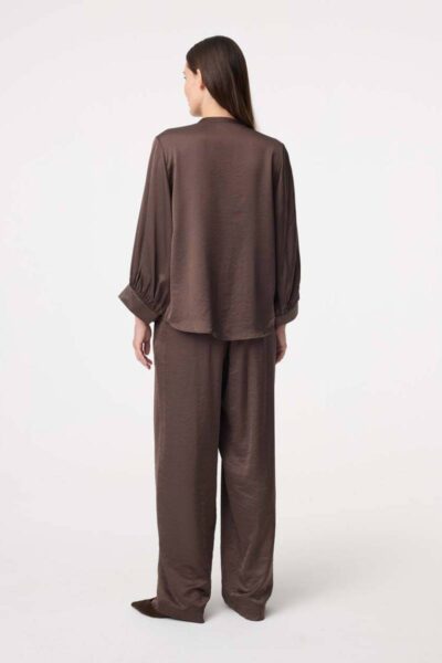 Jasmin blouse choco Knit-ted