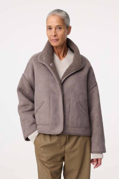 Jill jacket walnut Knit-ted