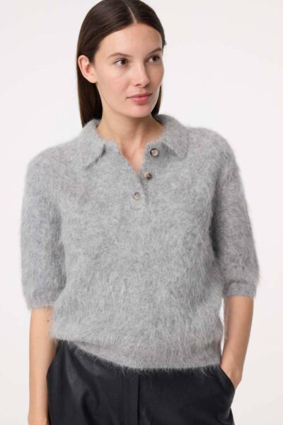 Sherman top mid grey Knit-ted