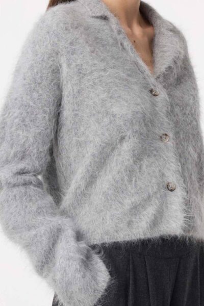 Niki cardigan mid grey Knit-ted