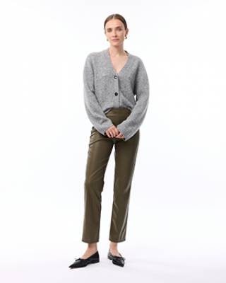 Cleo pants dark olive Knit-ted