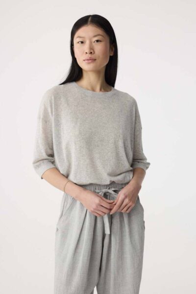 Fanes t-shirt grey melange Knit-ted