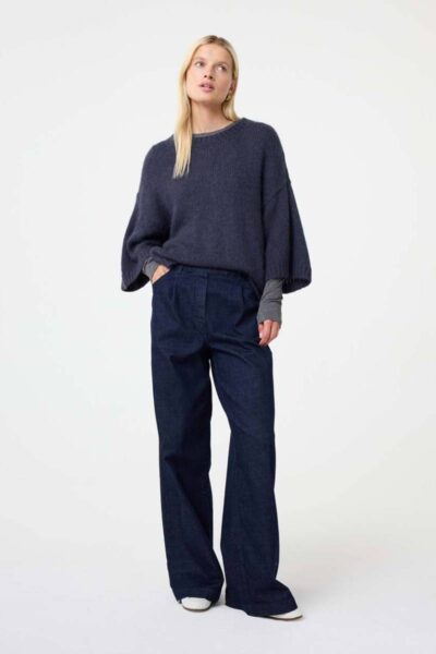 Melany pullover night blue Knit-ted