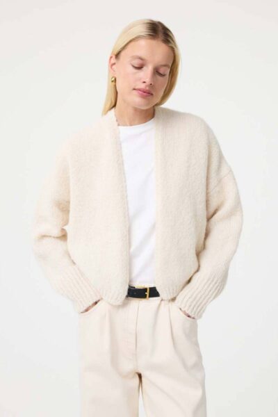Becky cardigan off white Knit-ted