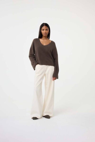 Joelle pullover brown Knit-ted
