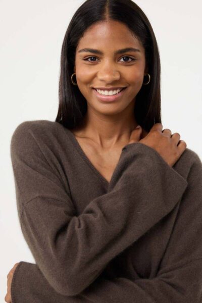 Joelle pullover brown Knit-ted