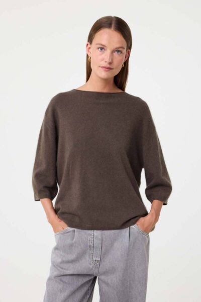 Lilly pullover brown Knit-ted