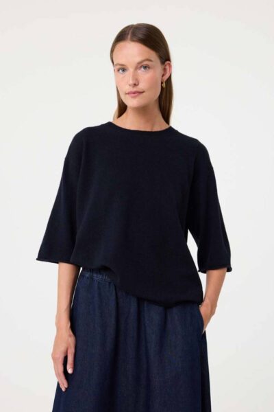 Mer tee night blue Knit-ted